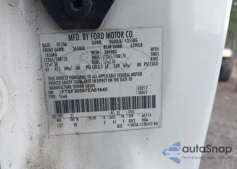 2007 Ford F-350 Xl/Xlt from USA, damaged, VIN 1FTSF30567EA61645